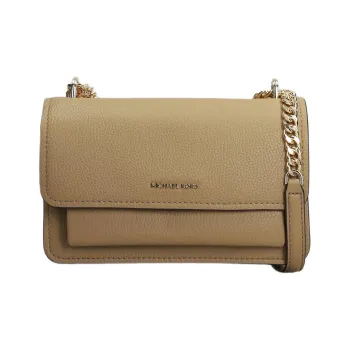 MICHAEL KORS Leather Shoulder Bag Women's Taupe