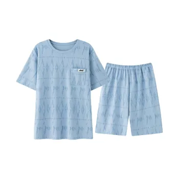 FENTENGCARE Pajama Set Men's Sky Blue