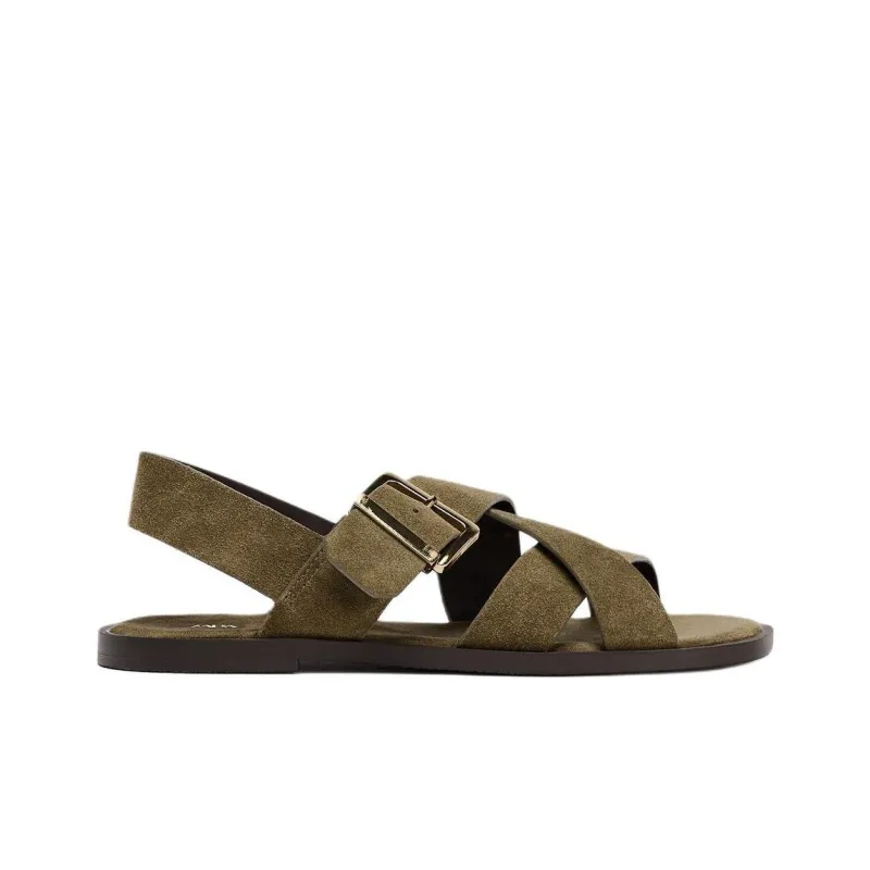 ZARA One Strap Sandals Women's Green-1