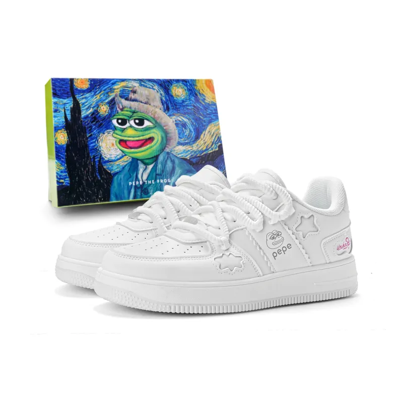 Pepe The Frog Low-Top Skateboard Shoes Unisex-35