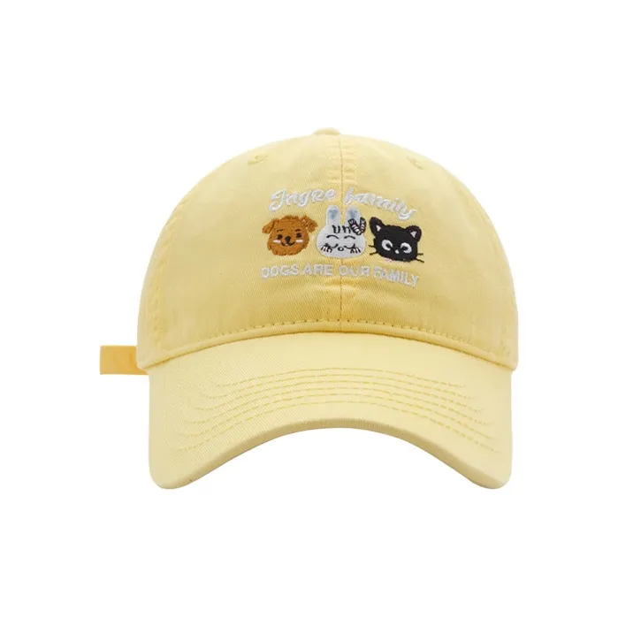 SLEEPYWALK Washed Cotton Baseball Caps Women's-2