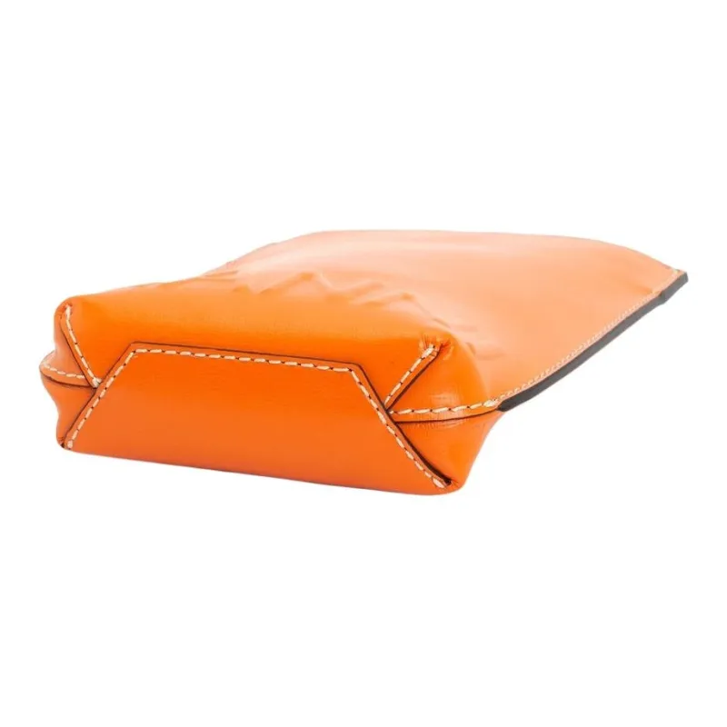 GANNI Polyurethane Handbag Shoulder Bag Crossbody Bag Small Size Women's Orange-3