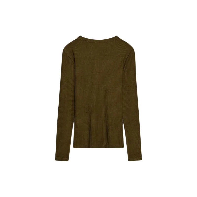 ZARA Regular T-Shirt Women's Dark Olive Green-1