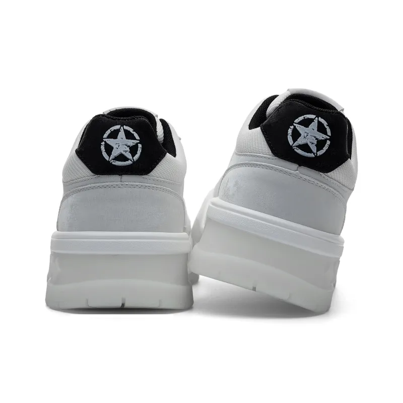 JEEP SPIRIT Coverage Cushioning Wear-Resistant Low-Top Skateboard Shoes Men's Sand Fox White-4