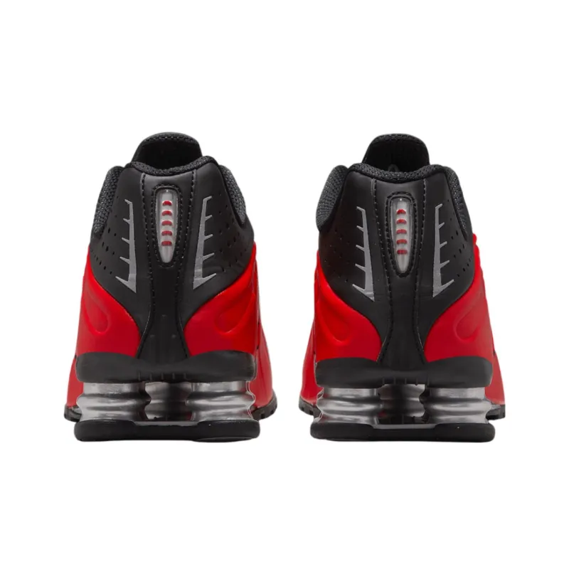 Nike Shox R4 University Red Black Metallic Silver-4