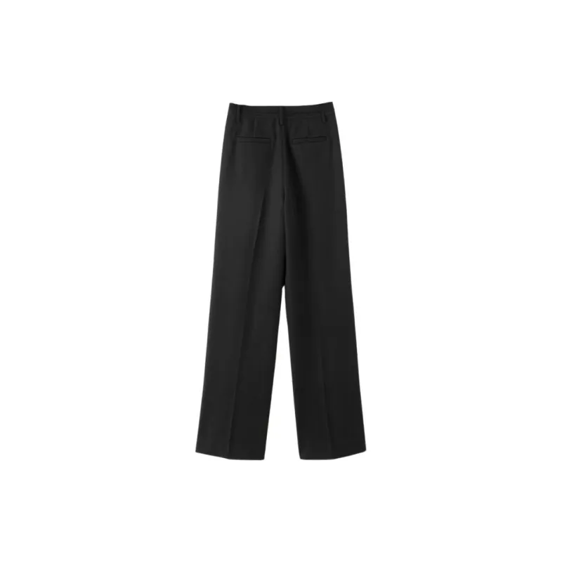 Late White Casual Pants Women's Dark Blue-7