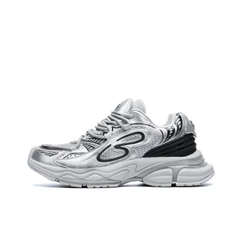 BASLS Chunky Sneakers Unisex Low Top Black/Beige/Silver