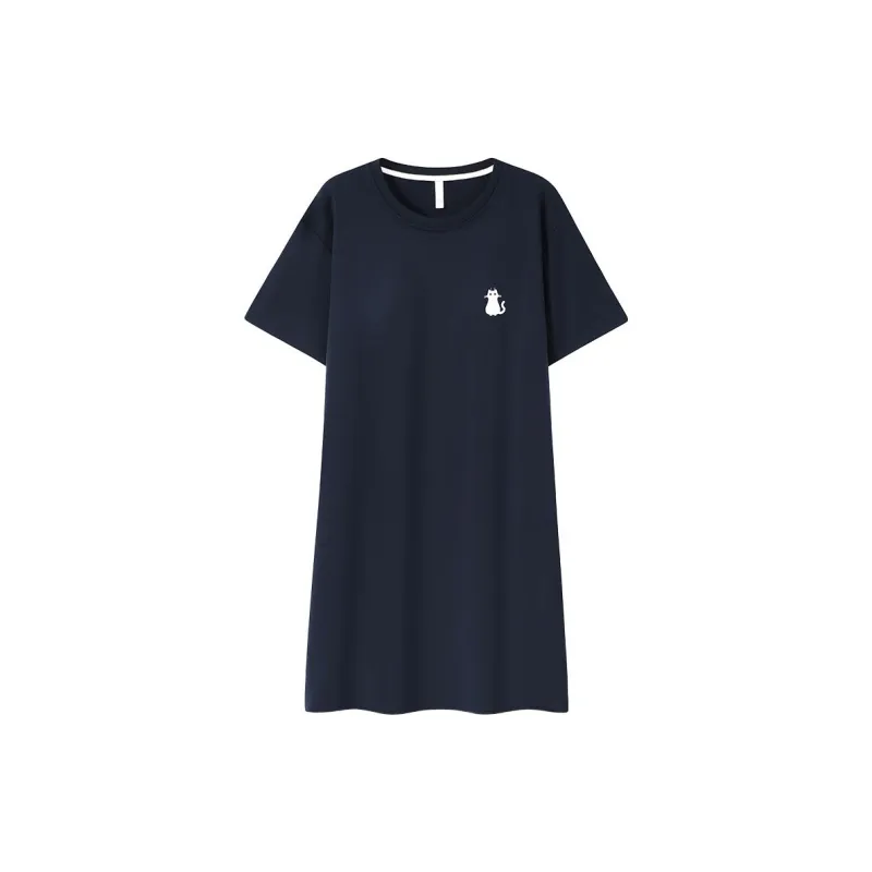 XISHE Nightgown Women's Dark Blue-0