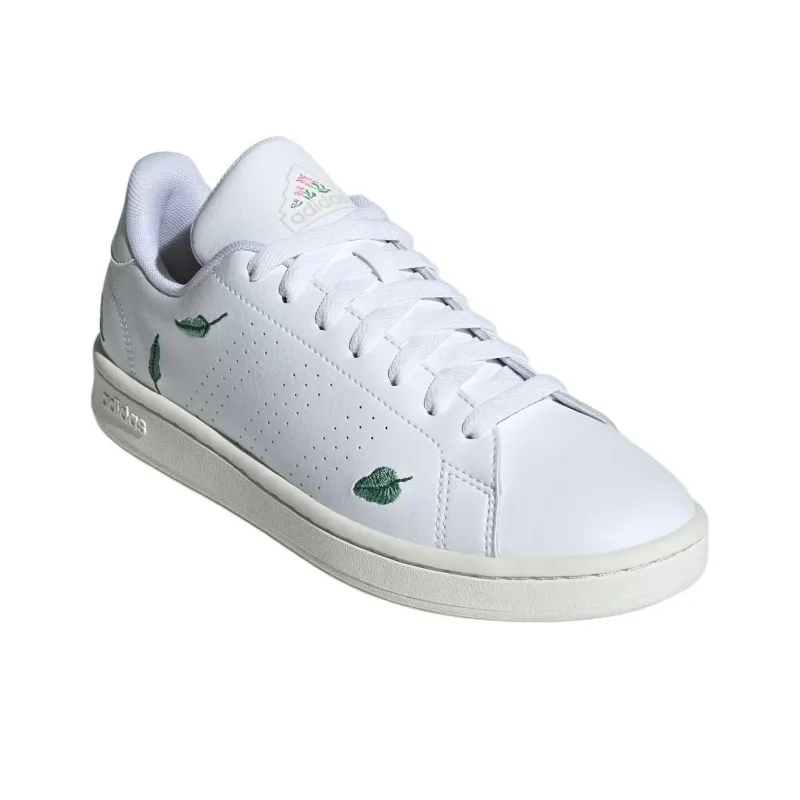 Adidas Advantage Anti Slip Wear Resistant Low Top Casual Shoes Women's White-1