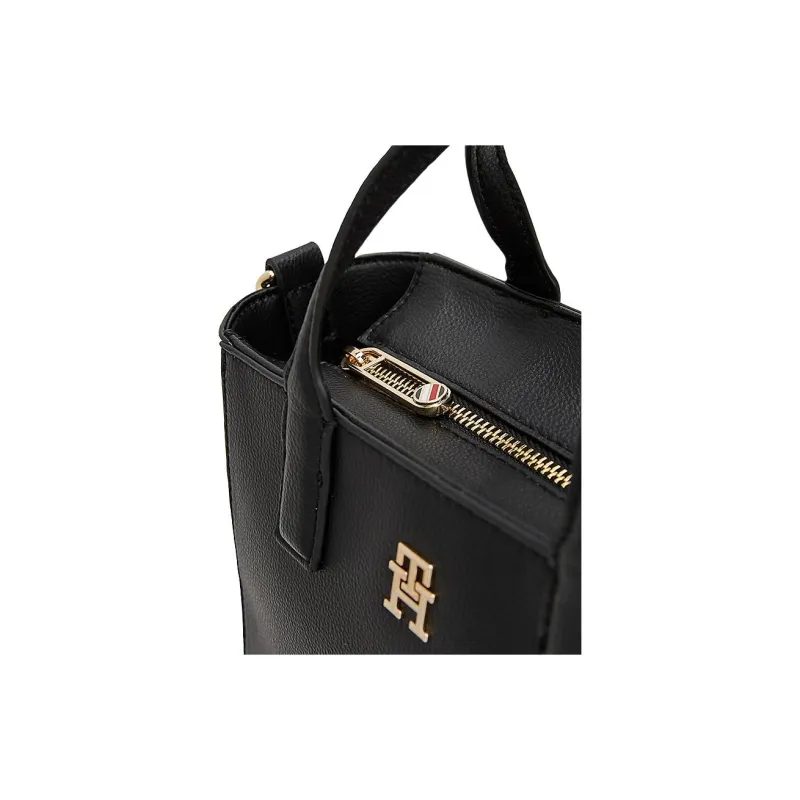 Tommy Hilfiger Polyester Tote Bag, Shopping Bag, Shoulder Bag, Crossbody Bag, Handbag Regular Women's Black-2