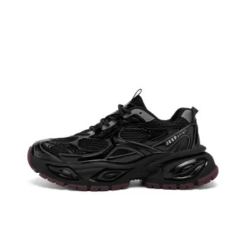 JEEP SPIRIT Black Myth Wear resistant, Non slip And Breathable Low Top Chunky Sneakers Men's Graphite Black
