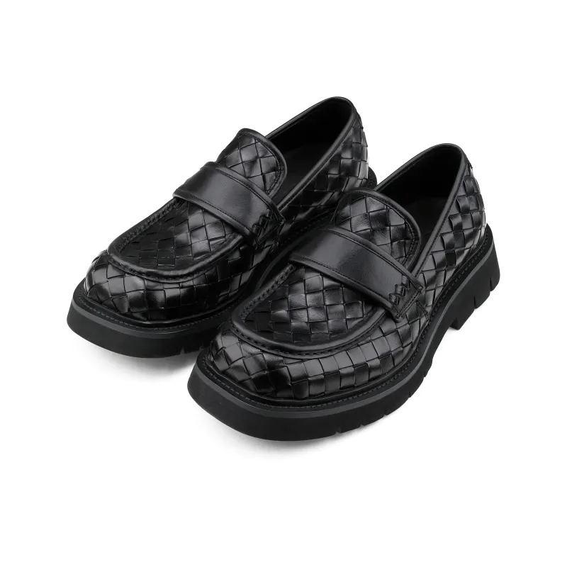 HANQIAORIJI Black Blood Series Loafers Unisex Black-1