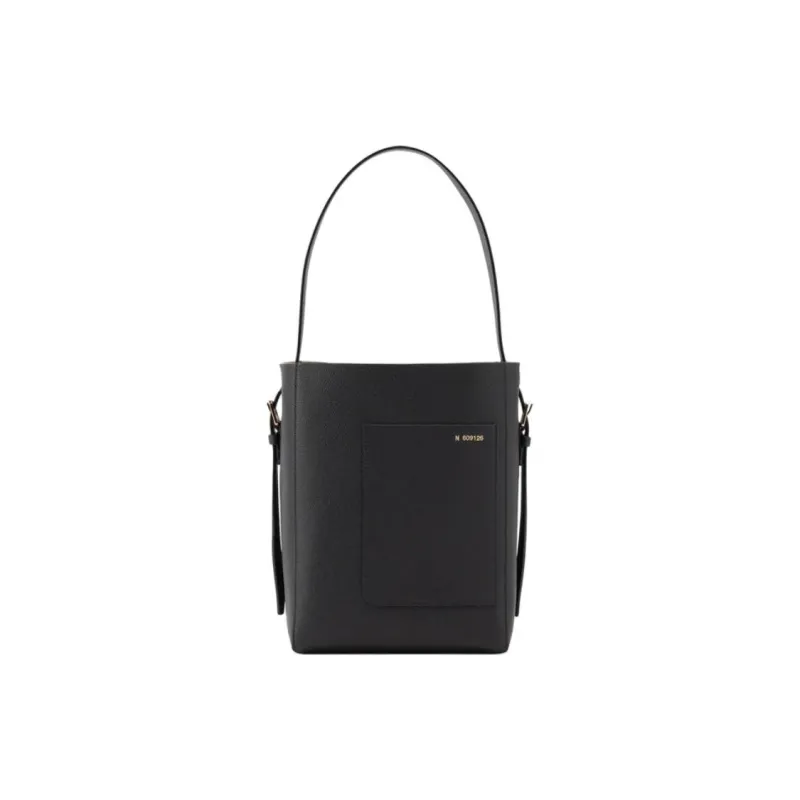 Valextra Calfskin Bucket Bag, Shoulder Bag Trumpets Women's Black-0