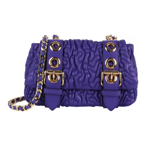 MOSCHINO Sheepskin Crossbody Bag Shoulder Bag Women's Purple