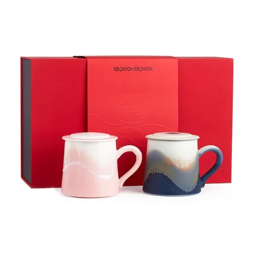 Elephant On Shallow Mountain Collection Couple's Pair Of Cups Wedding Ceramic Mug 330ml