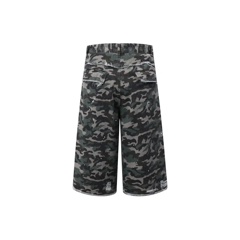 VINMUK Denim Shorts Unisex Camouflage-1