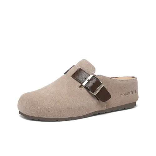 Golden Silk Rabbit Wrap toe Slippers Women's