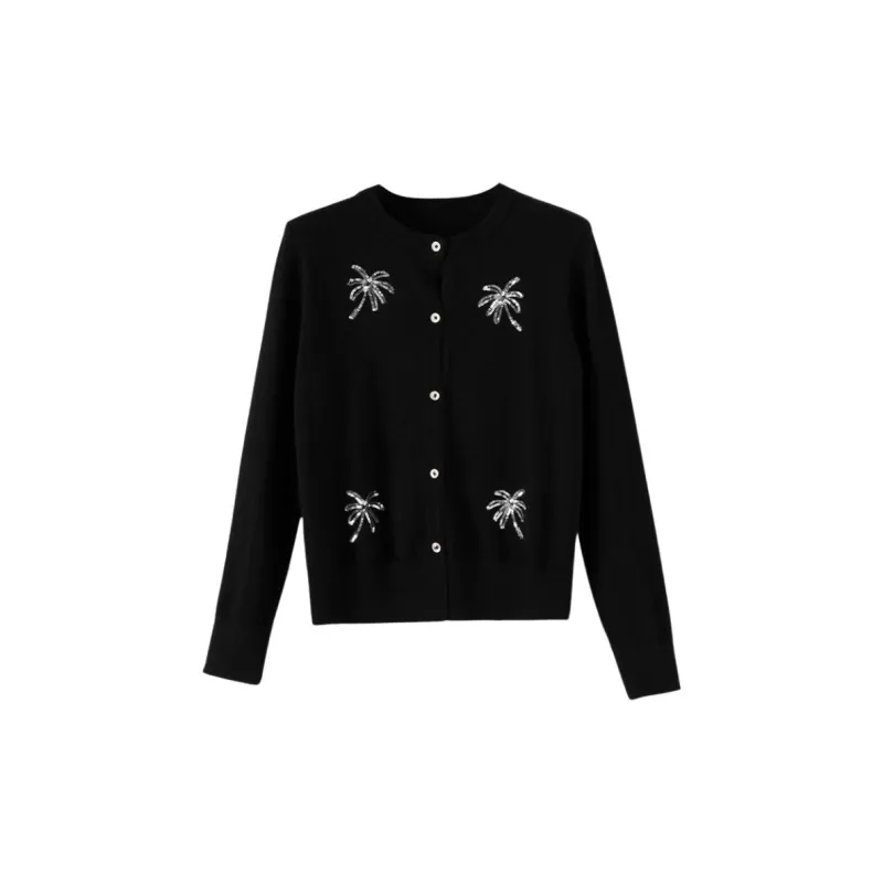 Late White Knitwear Women's Black-1