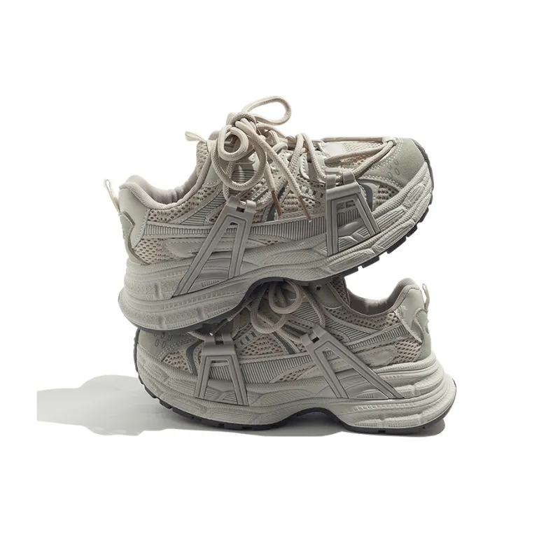 BEIER Platform Comfortable, Classic And Versatile Anti Slip Wear Resistant Low Top Chunky Sneakers Women's-7