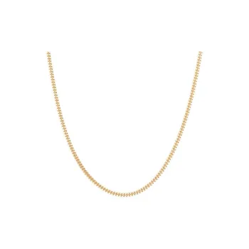 TOM WOOD Gold plated Curb L Chain Necklace