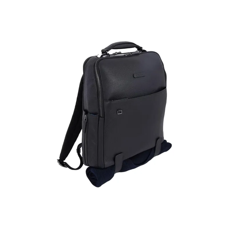 PIQUADRO Leather Backpack Regular Women's Black-1