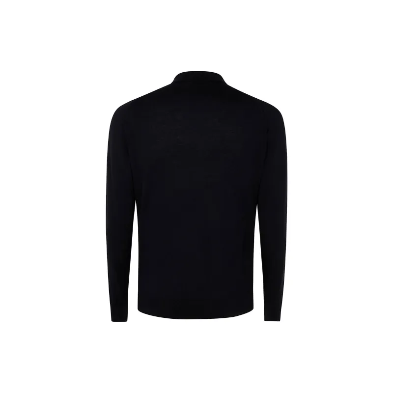 JOHN SMEDLEY SS25 Polo Shirt Men's Black-1