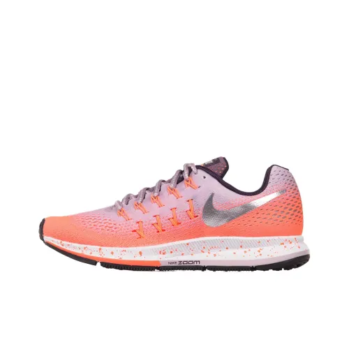 Nike Air Zoom pegasus Collection 33 Anti Slip Wear Resistant Low Top Running Shoes Women's Fuchsia