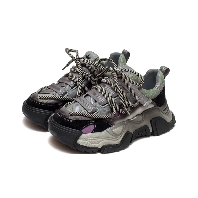 Chibang Height Increasing Low-Top Chunky Sneakers Women's-15