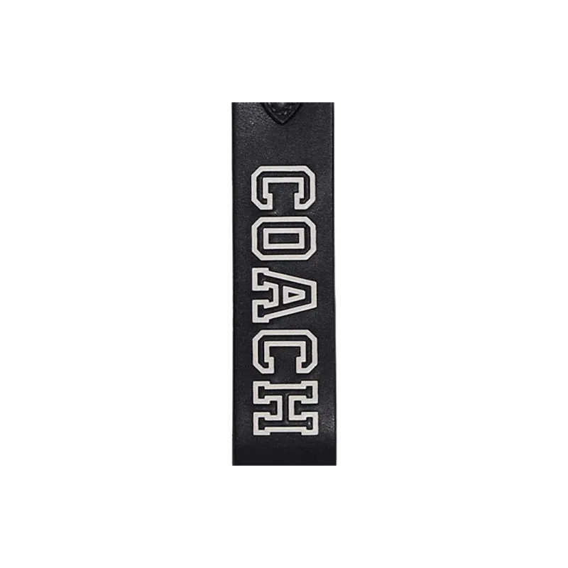 COACH Refined Calfskin Keychain Bag Charm Bag Accessory Men's Black-4