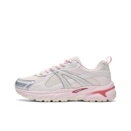 Kappa Anti Slip Wear Resistant Low Top Running Shoes Women's White Pink