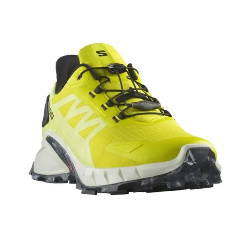 SALOMON Supercross 4 Anti Slip Wear Resistant Low Top Casual Trail Running Shoes Men's Yellow Green-1