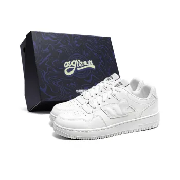 OUGLEMEN Cushioning Impact Resistance Wear Resistant Slip Resistant Low Top Skateboard Shoes Men's Box Included