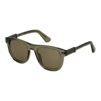 Police Acetate Square Sunglasses Men's Green