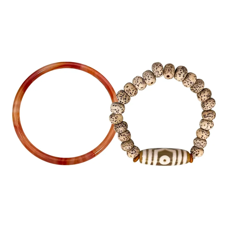 D.K.X Star Moon Bodhi Seeds Bracelets Women's-0