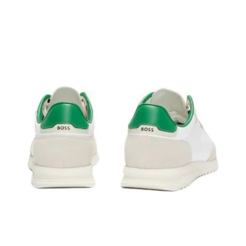 HUGO BOSS Zayn Low Top Casual Shoes Men's Beige Green-2