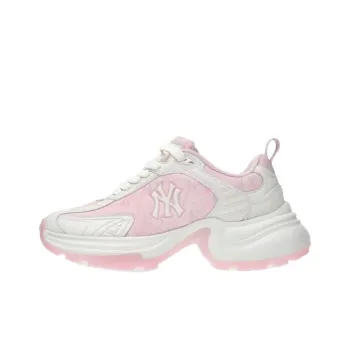 MLB New York Yankees Anti Slip Wear Resistant Low Top Chunky Sneakers Unisex Pink