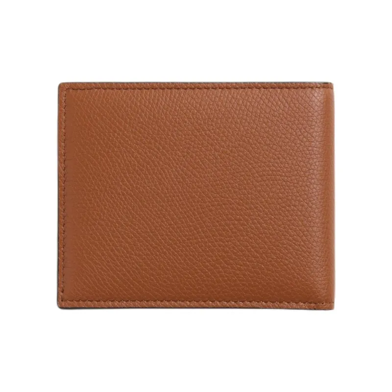 Valentino Vlogo Calfskin Wallet Men's Saddle Brown-2