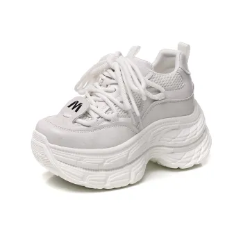 NRDROFFICIAL Cushioned Slip Resistant Abrasion Resistant Low Top Chunky Sneakers Women's