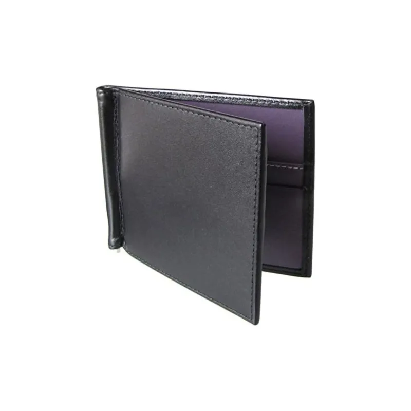 ETTINGER Leather Handbag Wallet Men's Black & Purple-1