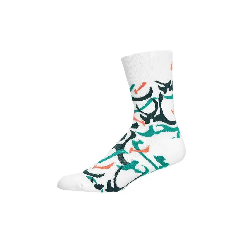 Asics Mid Calf Socks Unisex 1 Pack Bright White Rainy Lake-0