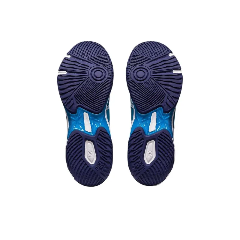 Asics Gel-Rocket 10 Durable Breathable Low-Top Badminton Shoes Men's Island Blue-4