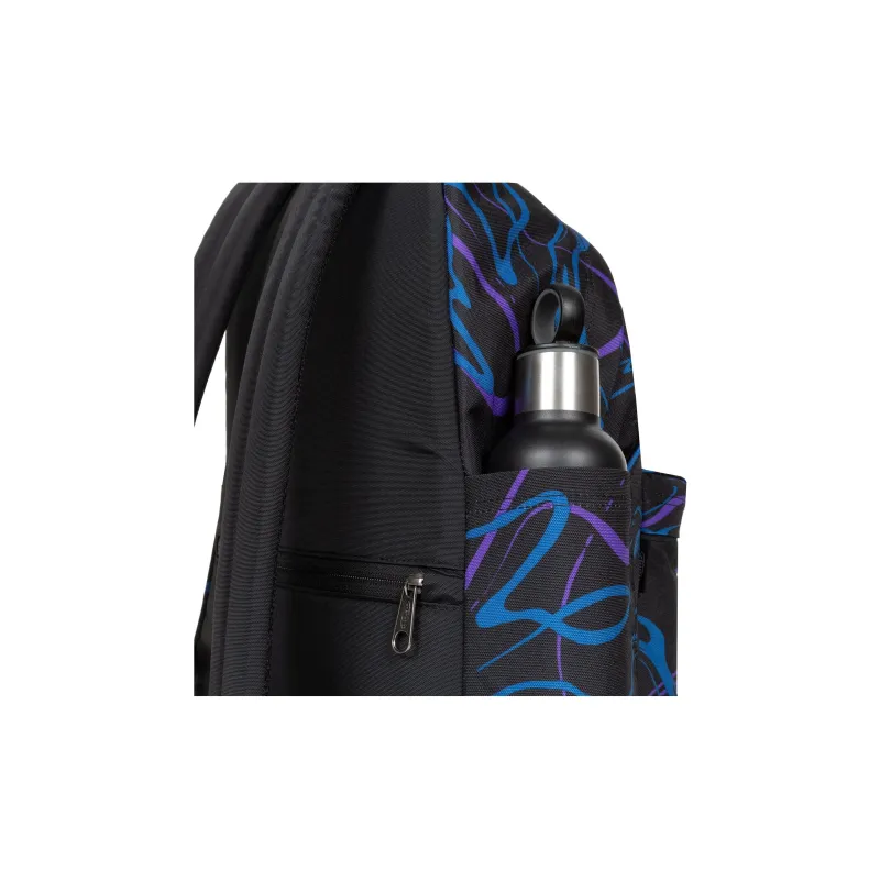EASTPAK Polyester Backpack Medium Size Unisex Black & Purple & Blue-3