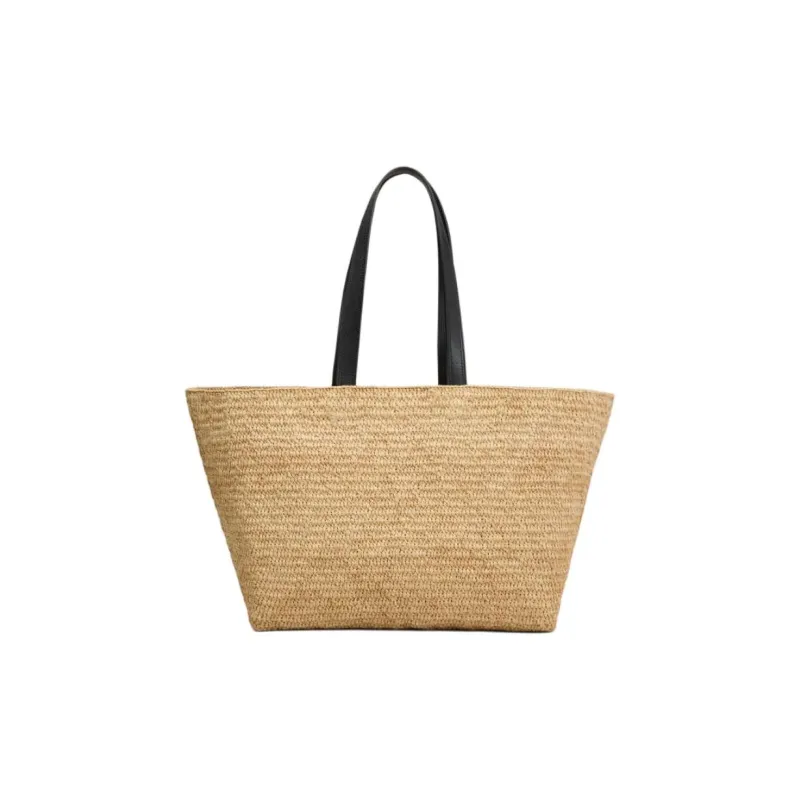 AMIPARIS Natural Grass Tote Bag Shopping Bag Handbag Shoulder Bag Large Size Women's Yellow-2