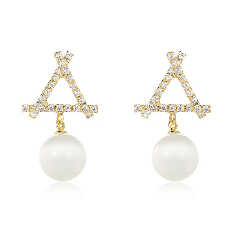 WAW Gold Plated Copper Earrings Women's-0