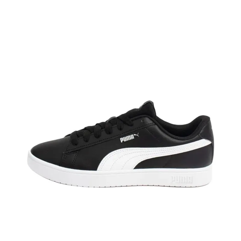 PUMA Rickie Anti Slip Wear Resistant Low Top Skateboard Shoes Men's Black White-0
