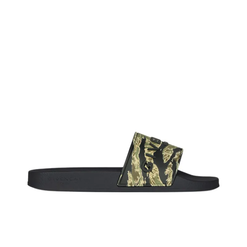 Givenchy Slip Resistant Slide Slippers Men's Army Green-1