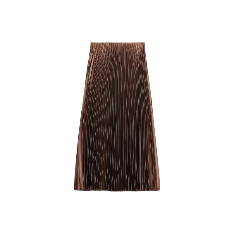 ZARA Casual Long Skirts Women's Dark Brown-1