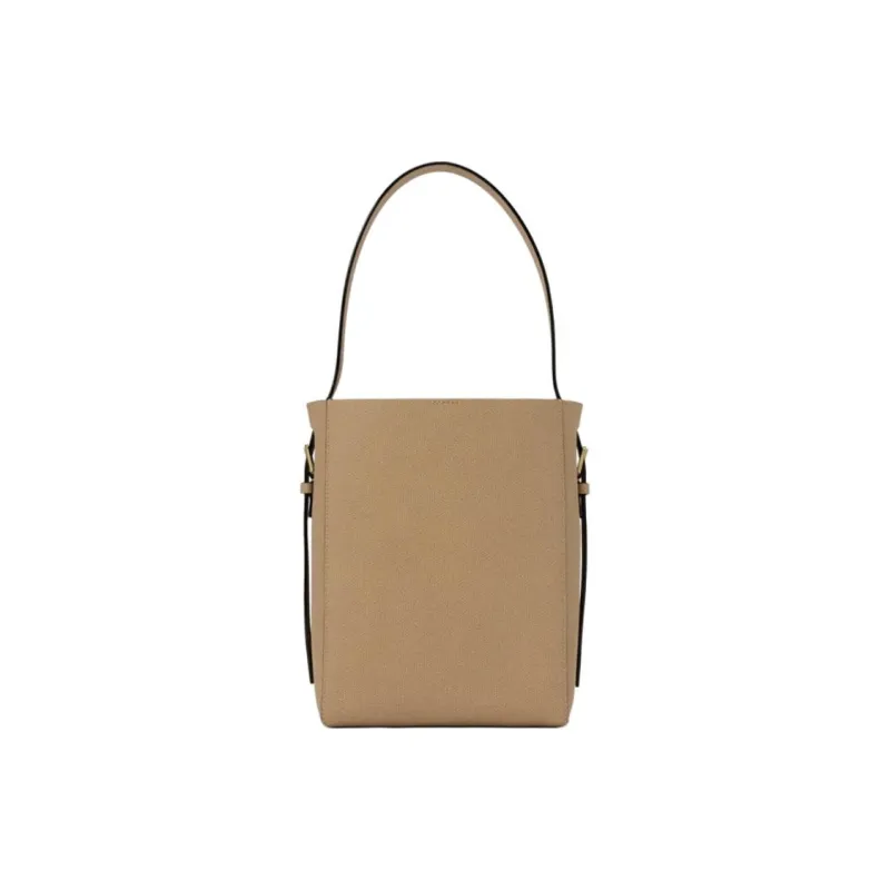 Valextra Calfskin Bucket Bag, Shoulder Bag Women's Khaki-3