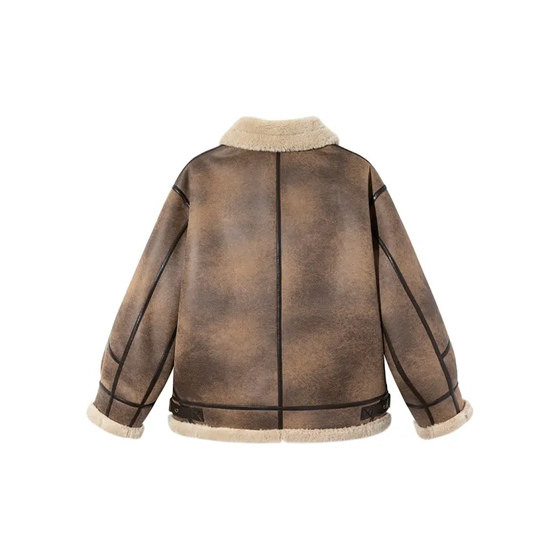 Ouyang Cropped Coats Women's Black Tea Brown-1
