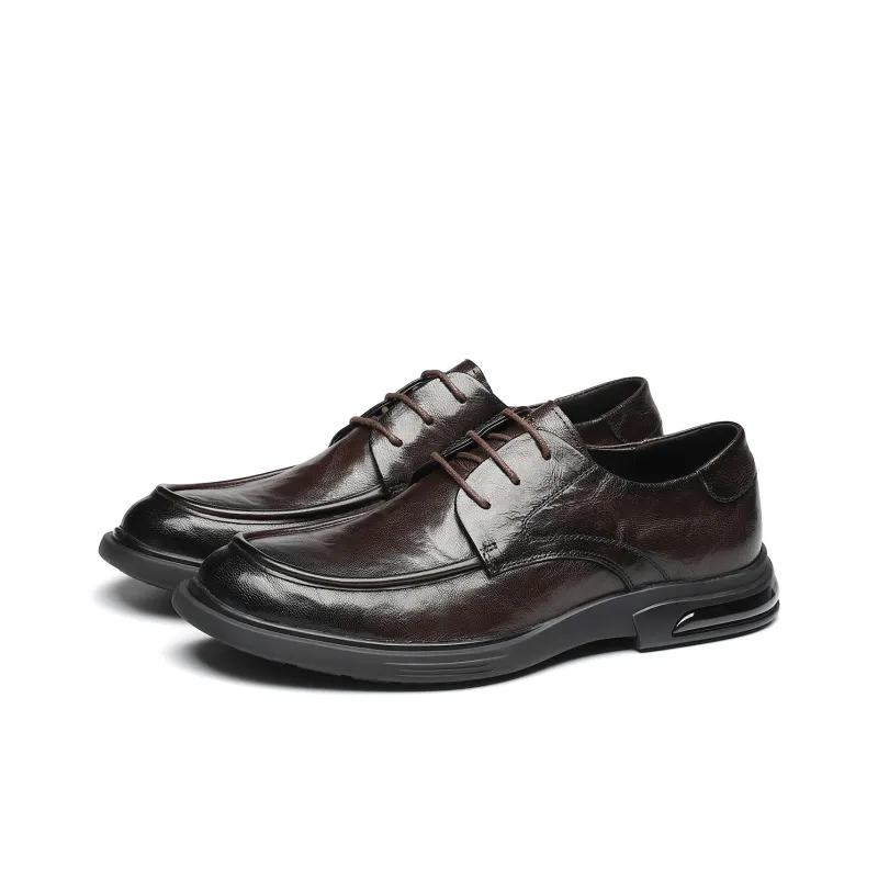 ST&SAT Dress Shoes Men Low Top Black/Brown-6